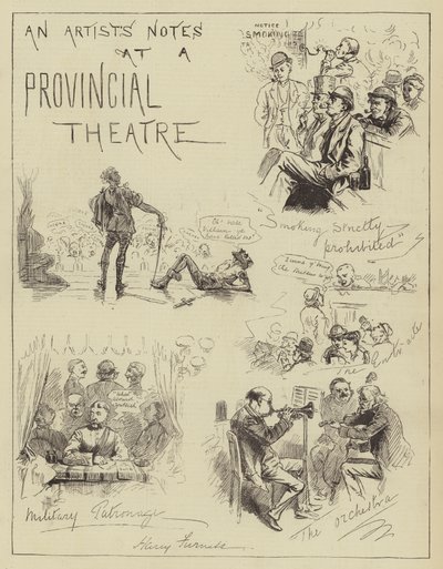 Aantekeningen van een kunstenaar in een provinciaal theater door Harry Furniss